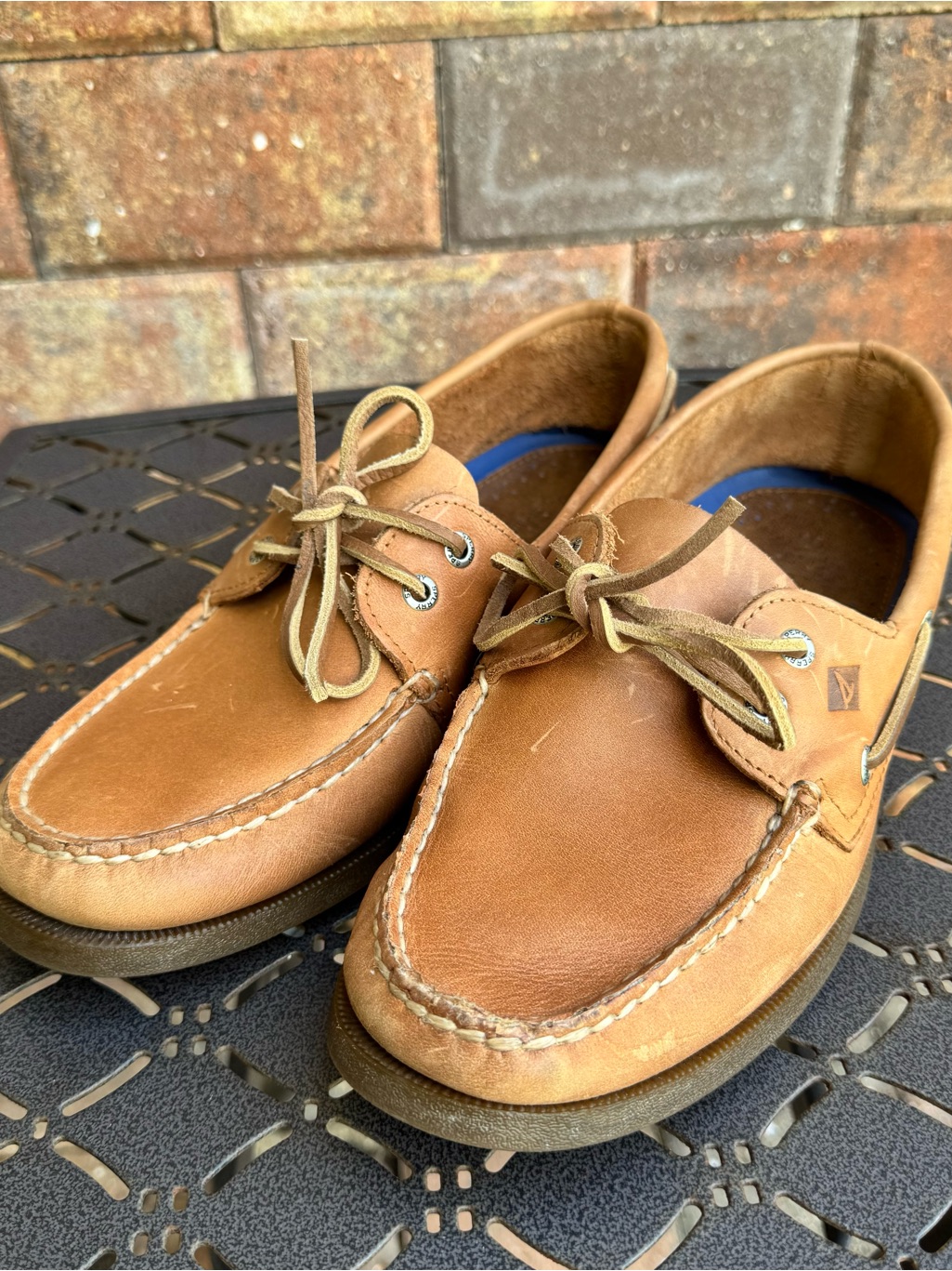 Sperry Top Sider Men's Tan Leather Boat Shoes - Classic Moccasin Style